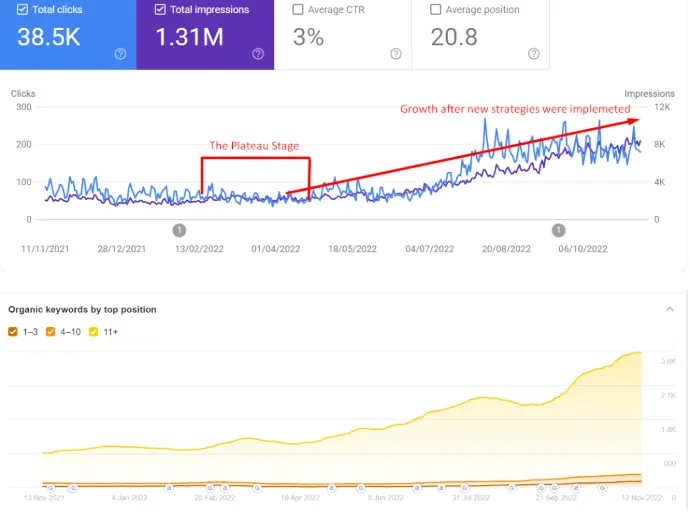 SEO Work Results 